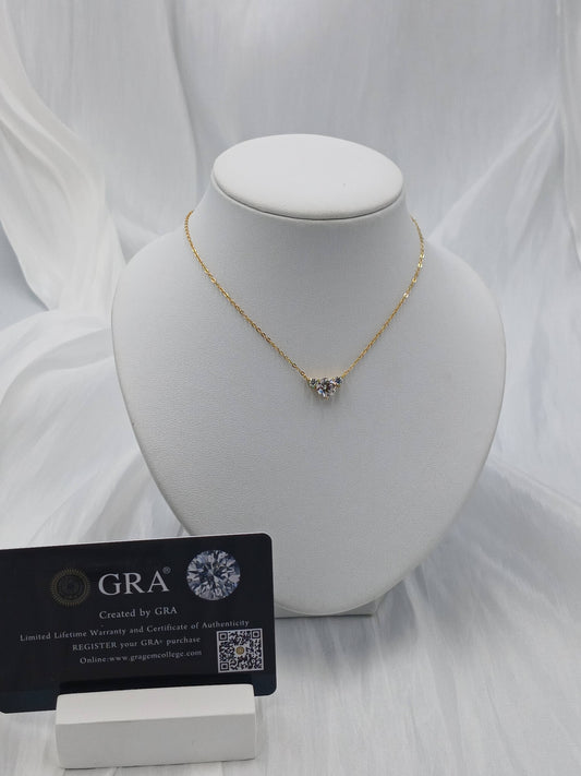 Moissanite diamond necklace