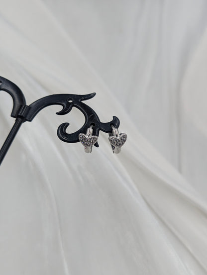 Dainty Heart Hoops