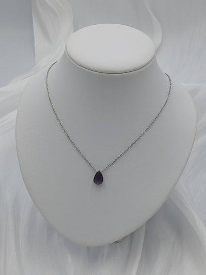 February birthstone necklace