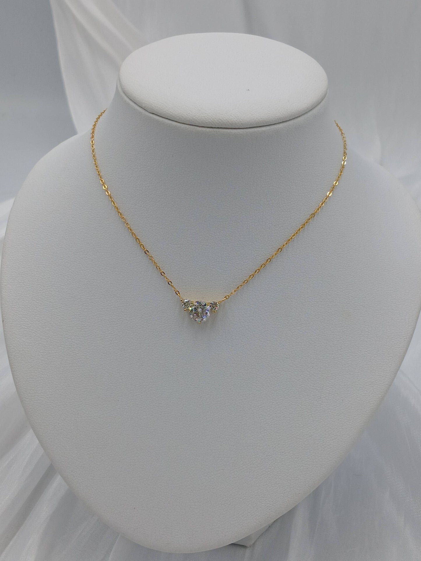 Moissanite diamond necklace