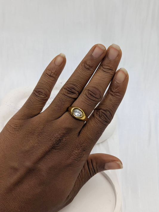 Oval Stone Ring (size 8)