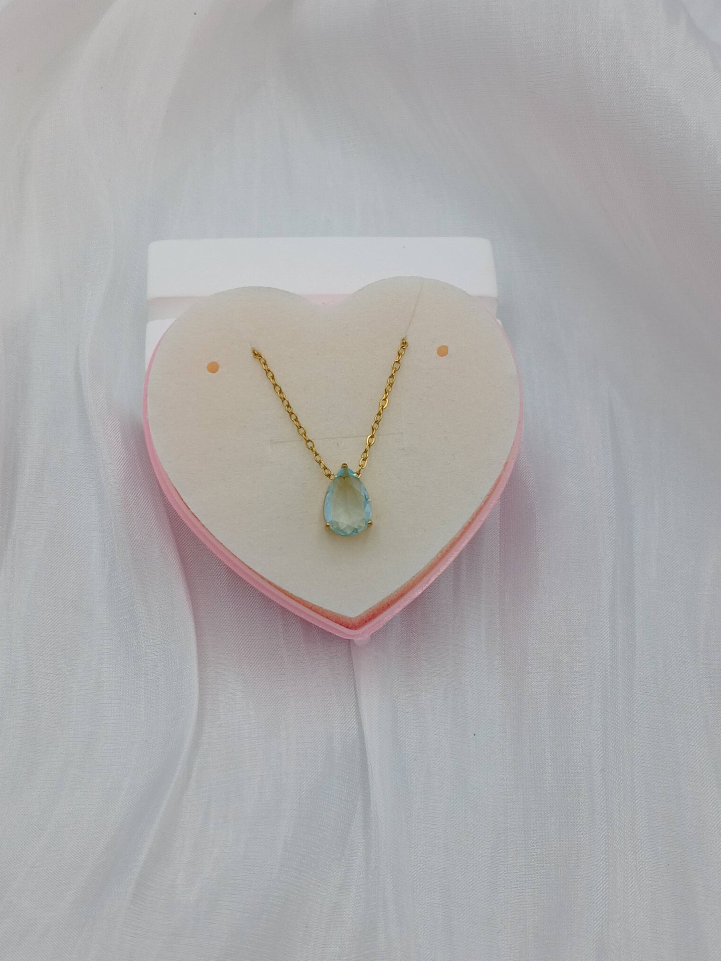 March birthstone necklace