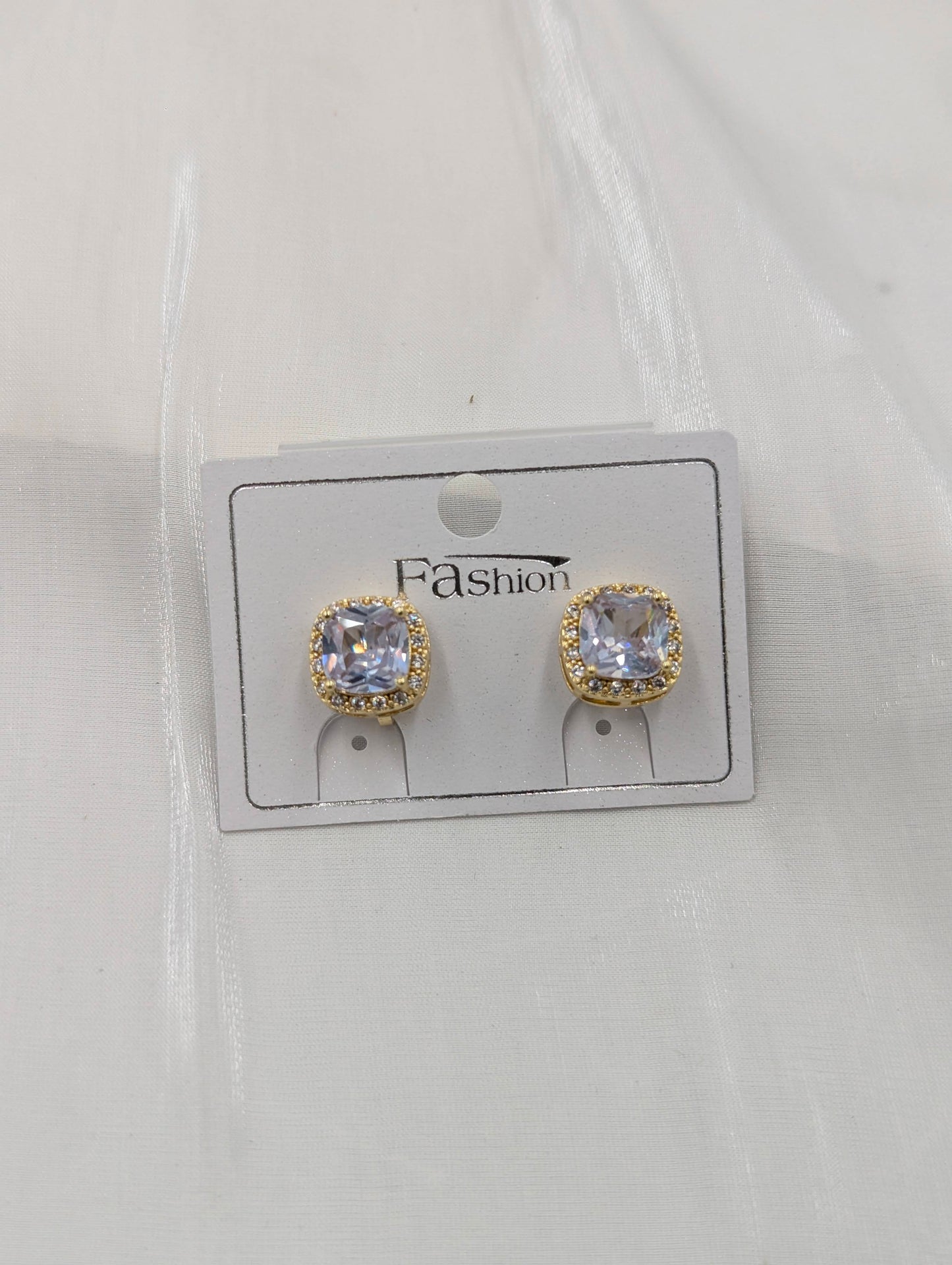 Zirconia Clip On Earrings