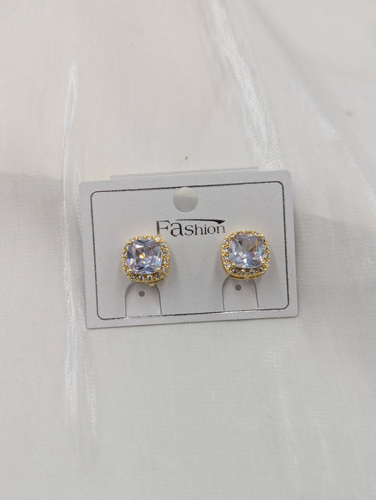 Zirconia Clip On Earrings
