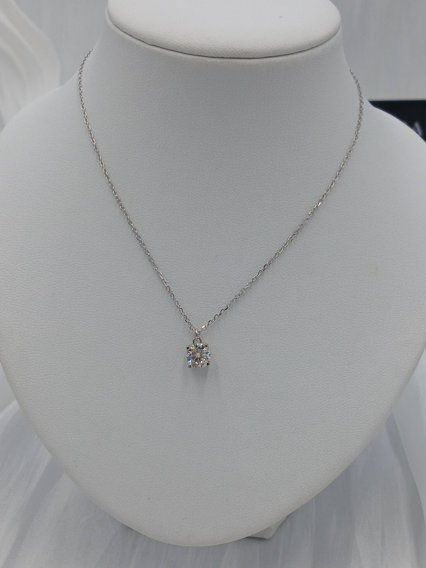 Moissanite diamond necklace