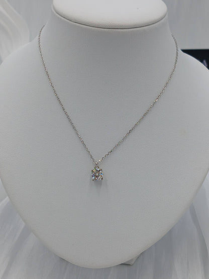 Moissanite diamond necklace