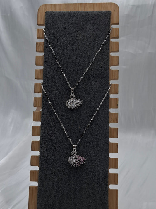 Silver Swan Necklace