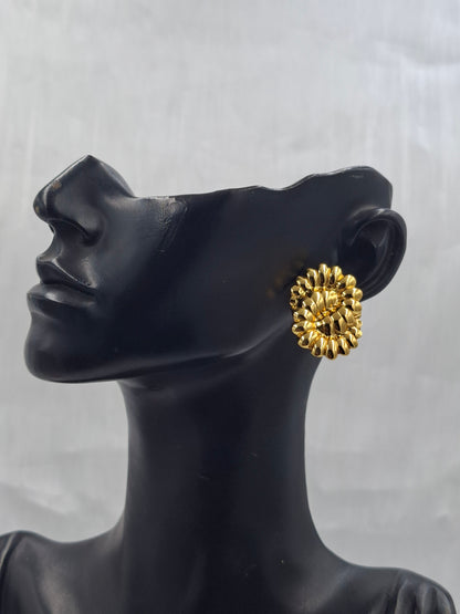 Gold Spiral Earrings