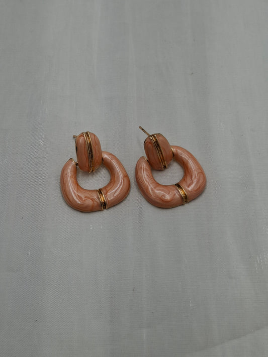 Dainty Peach Earrings