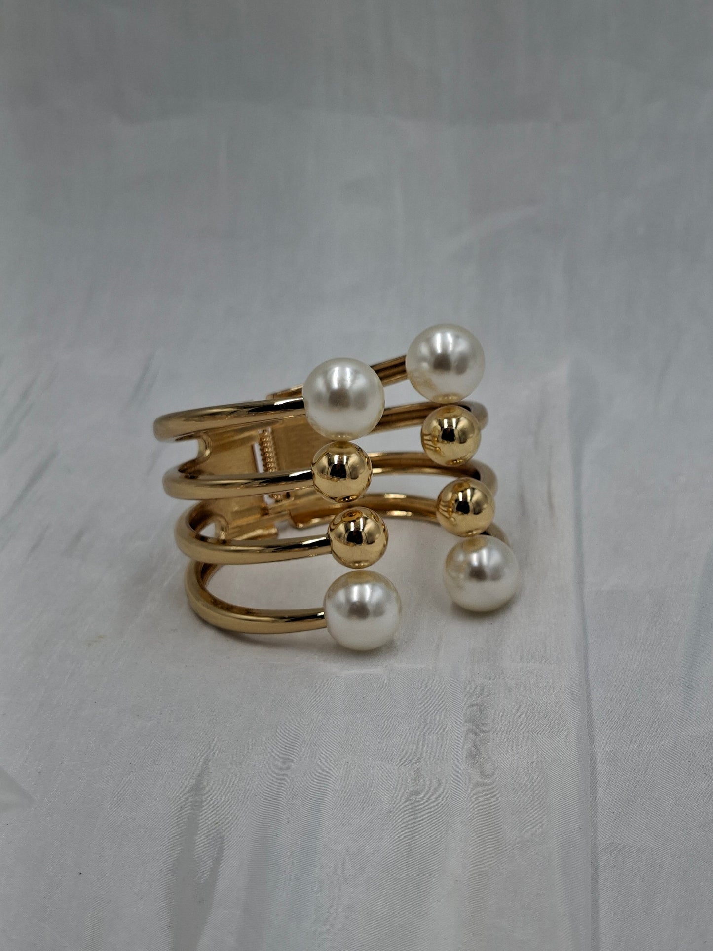 Gilded Pearl Bangle