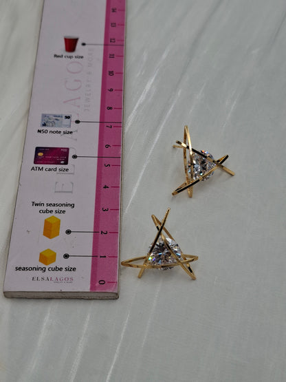 Triangle CZ Earrings