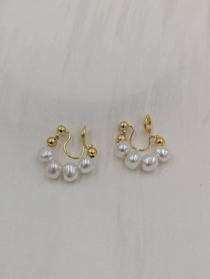 Pearl Clip On Earrings