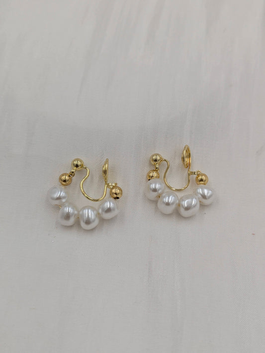 Pearl Clip On Earrings