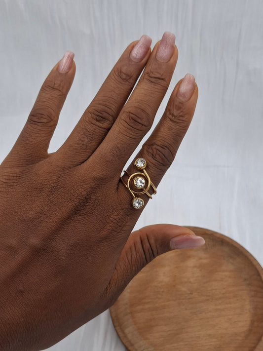 Triple Stone Ring (size 7,9,10)