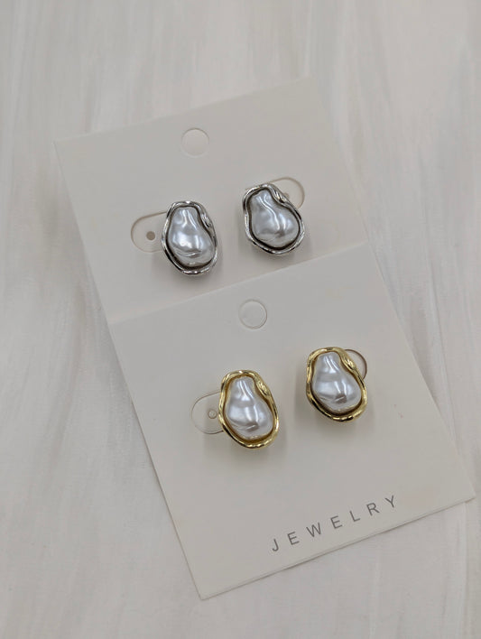 Pearl Clip On Earrings