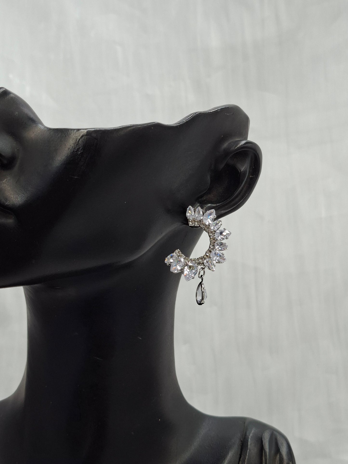 Crescent CZ Earrings