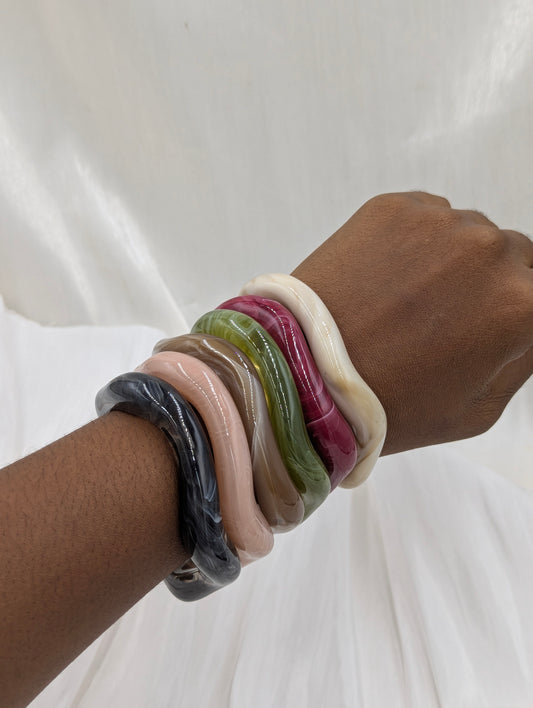 Wavy Acrylic Bangle