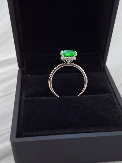 Emerald Grace Zircon Engagement Ring (size 6-9)
