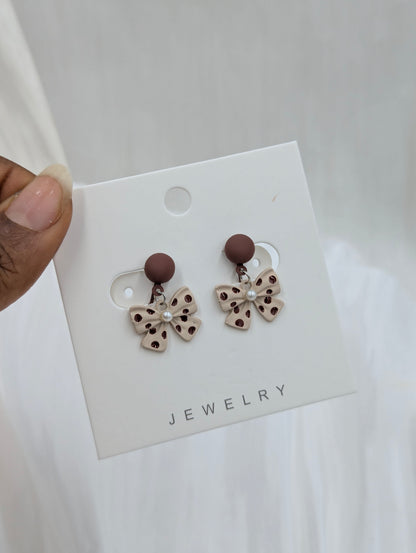 Polka Dot Clip On Earrings