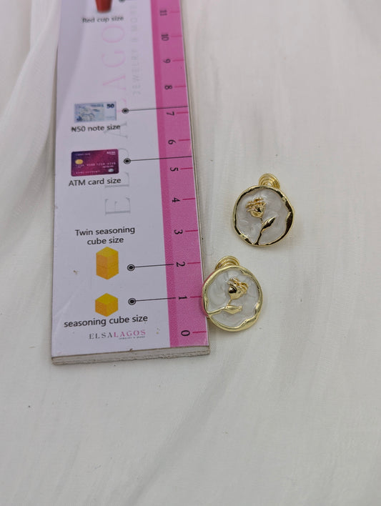 Rose Clip On Earrings