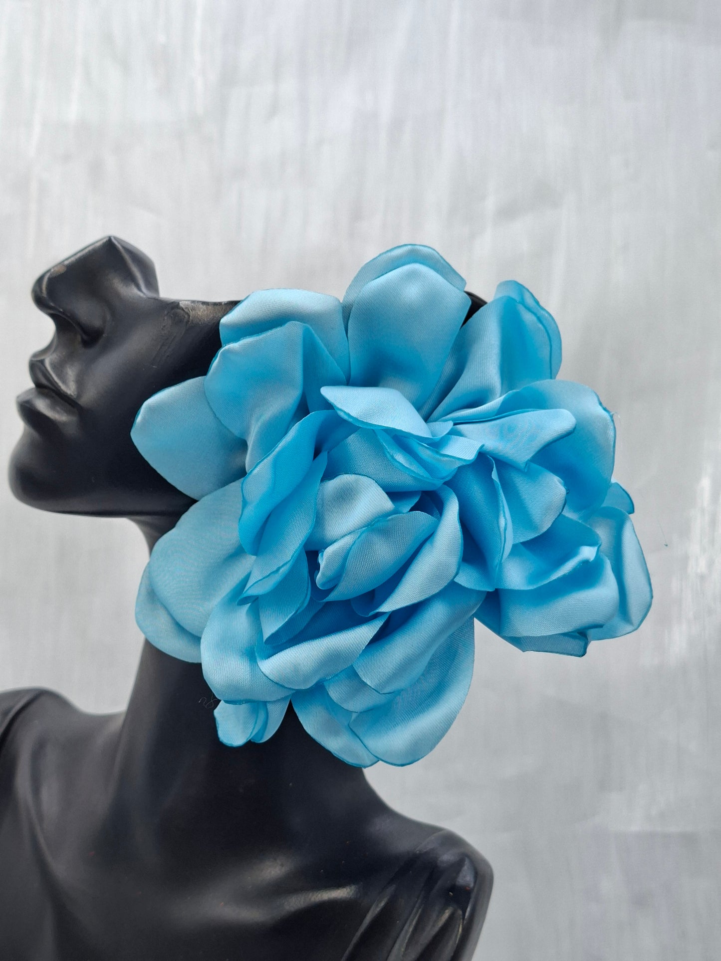 Giant Blue Flower Earrings