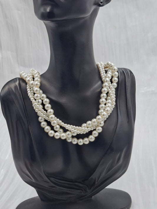 Braided Pearl Necklace