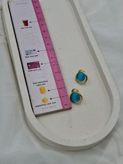 Moonstone Clip On Earrings