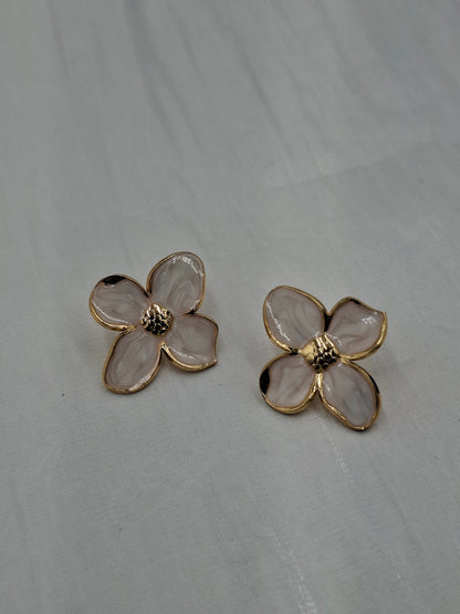 Marble Floral Earrings