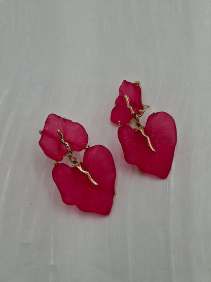 Fuschia Statement Earrings