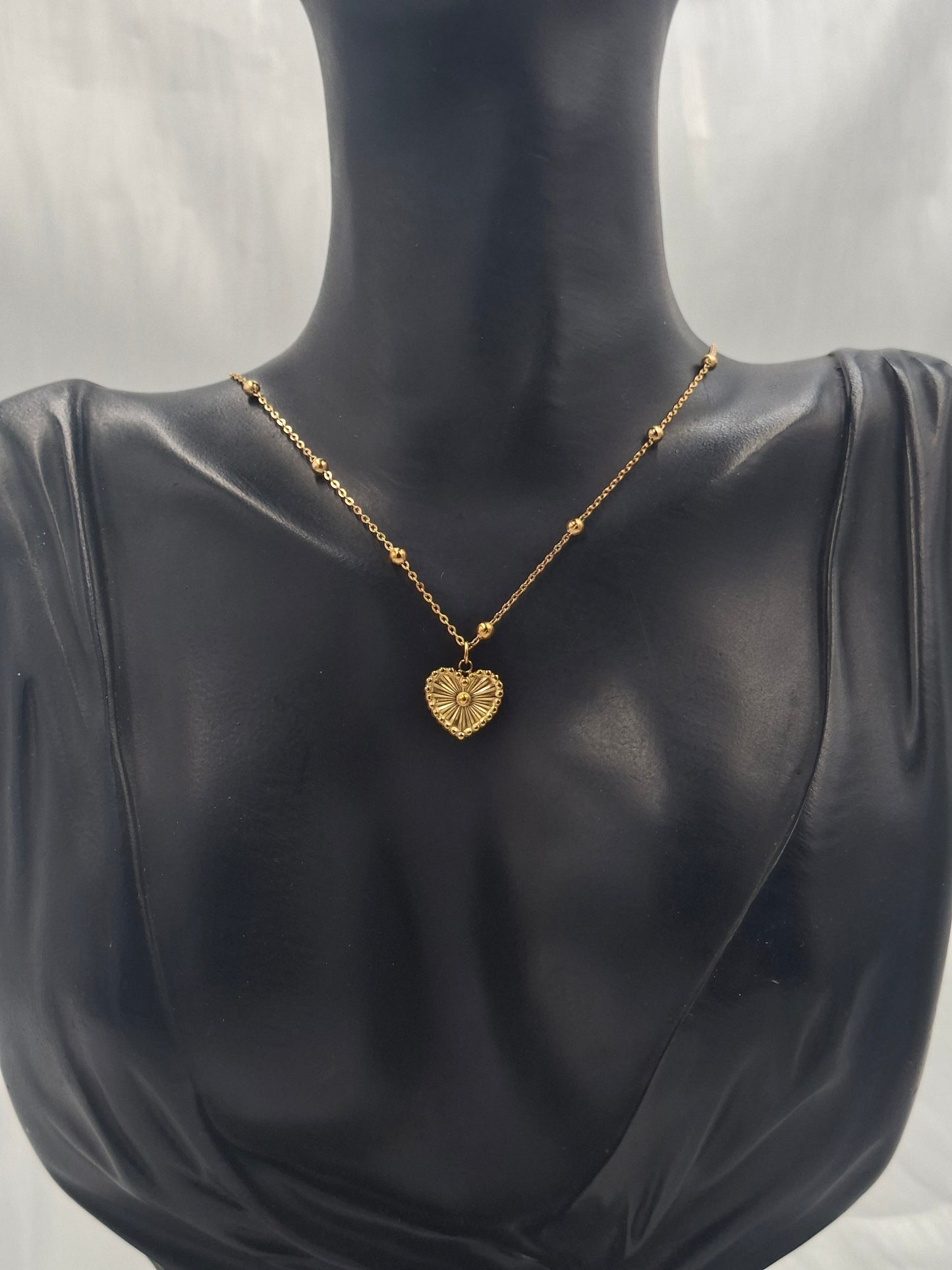 Double-sided Studded Love Necklace