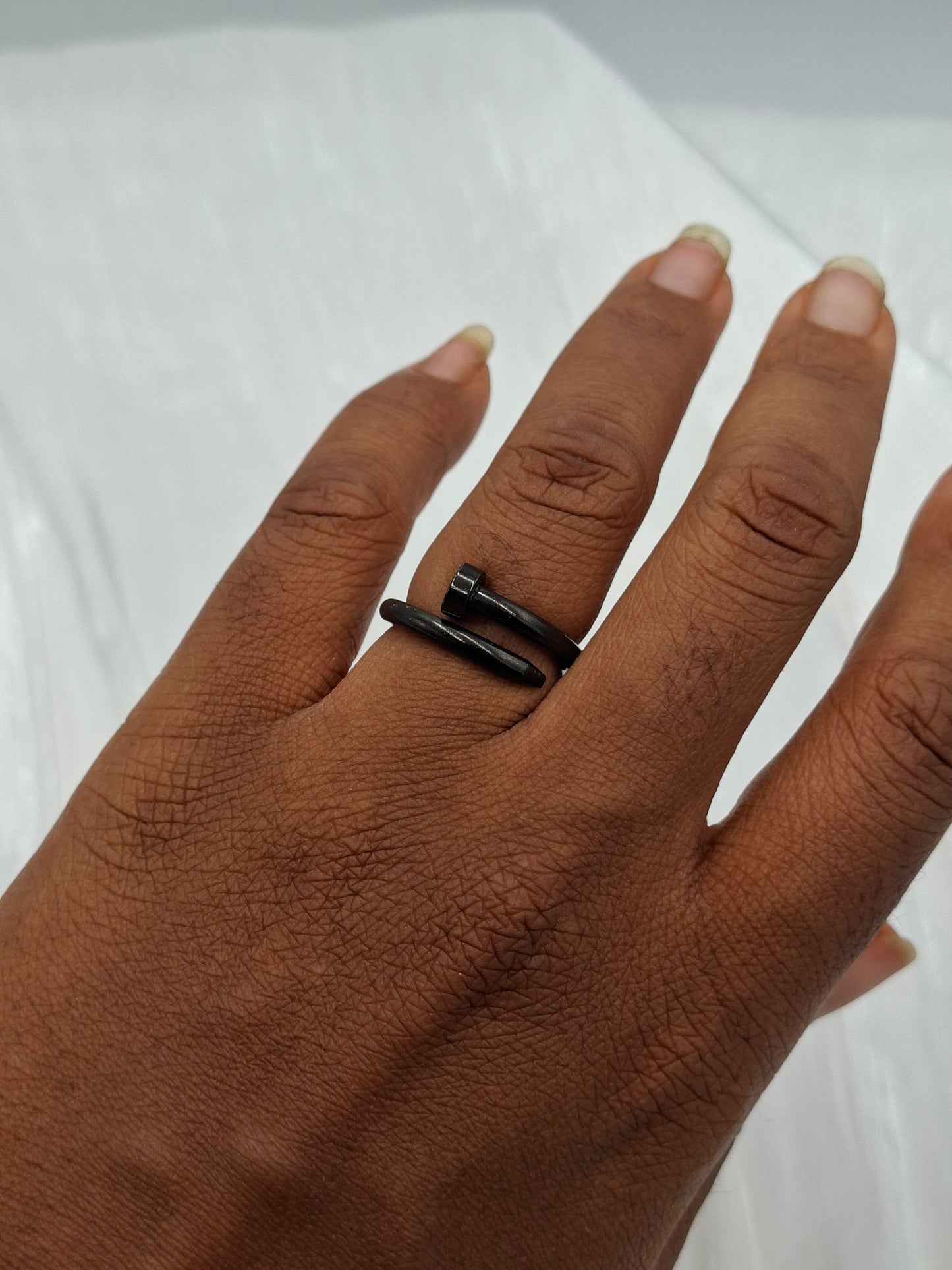 Black Nail Ring (size 8-9)