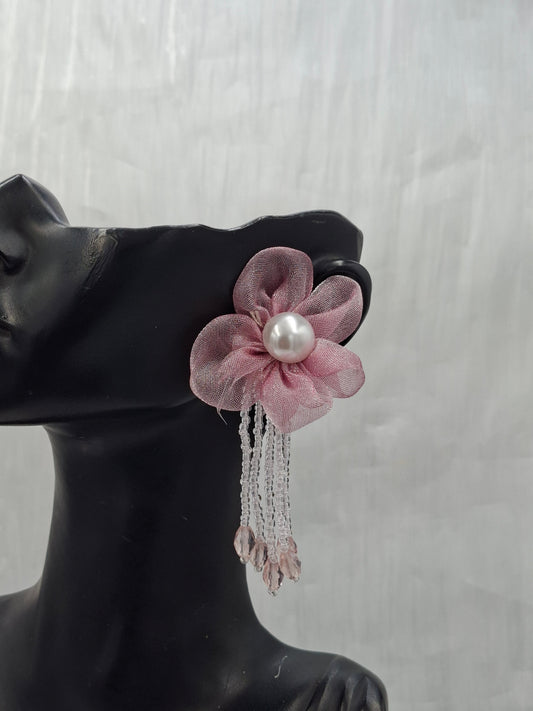 Onion Flower Tassel Earrings