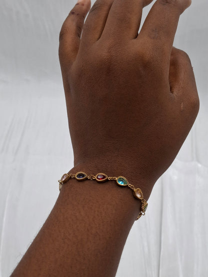 Pear Gemstone Bracelet