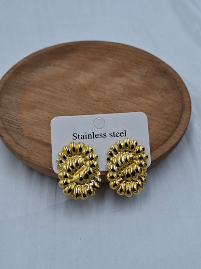 Gold Spiral Earrings