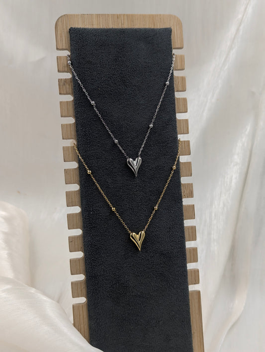 Studded Heart Necklace