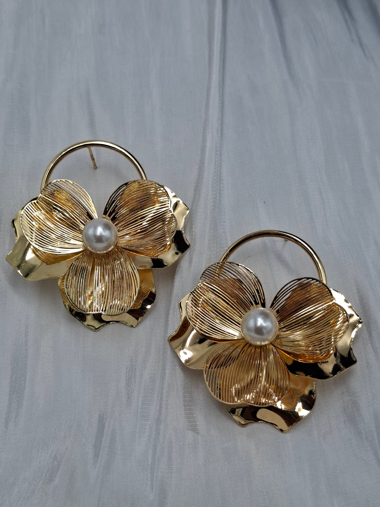 Gold Basket Earrings
