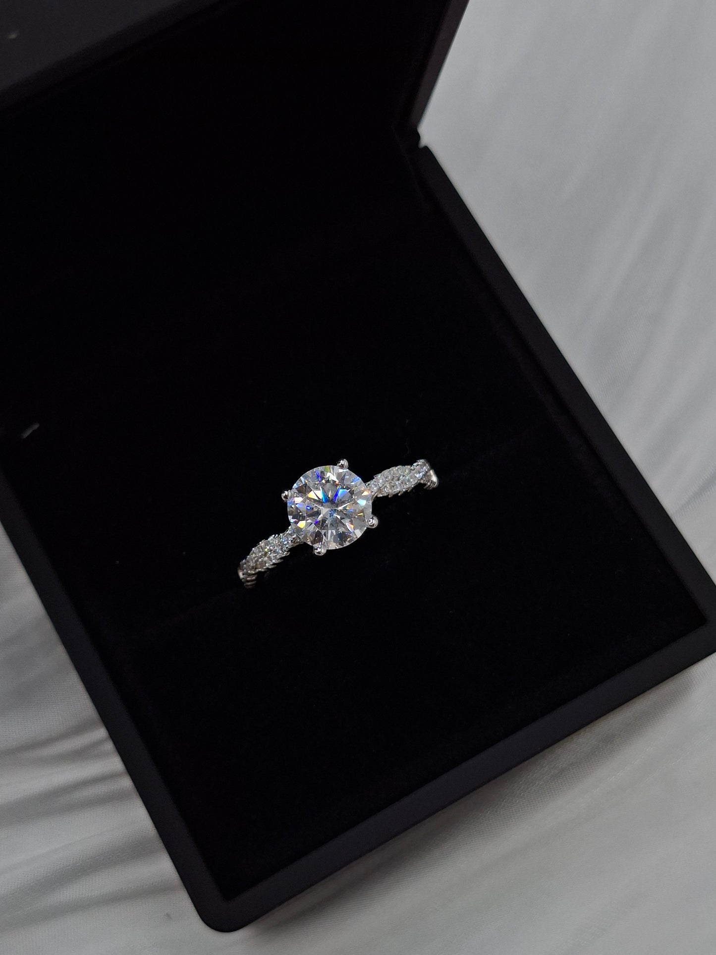 Angel Moissanite Engagement Ring (size 7-8)