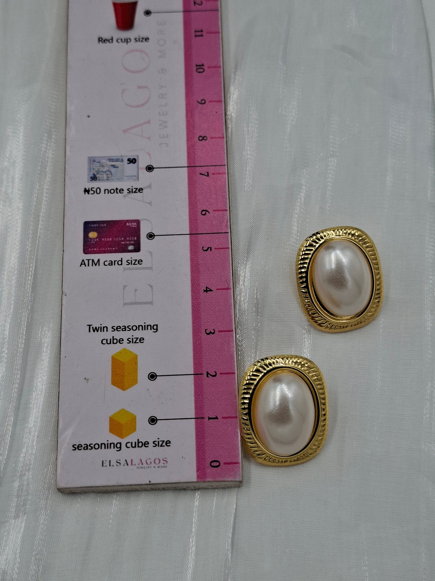 Vintage Dome Pearl Earrings