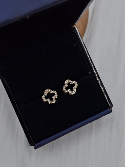 Open Clover Stud Earrings