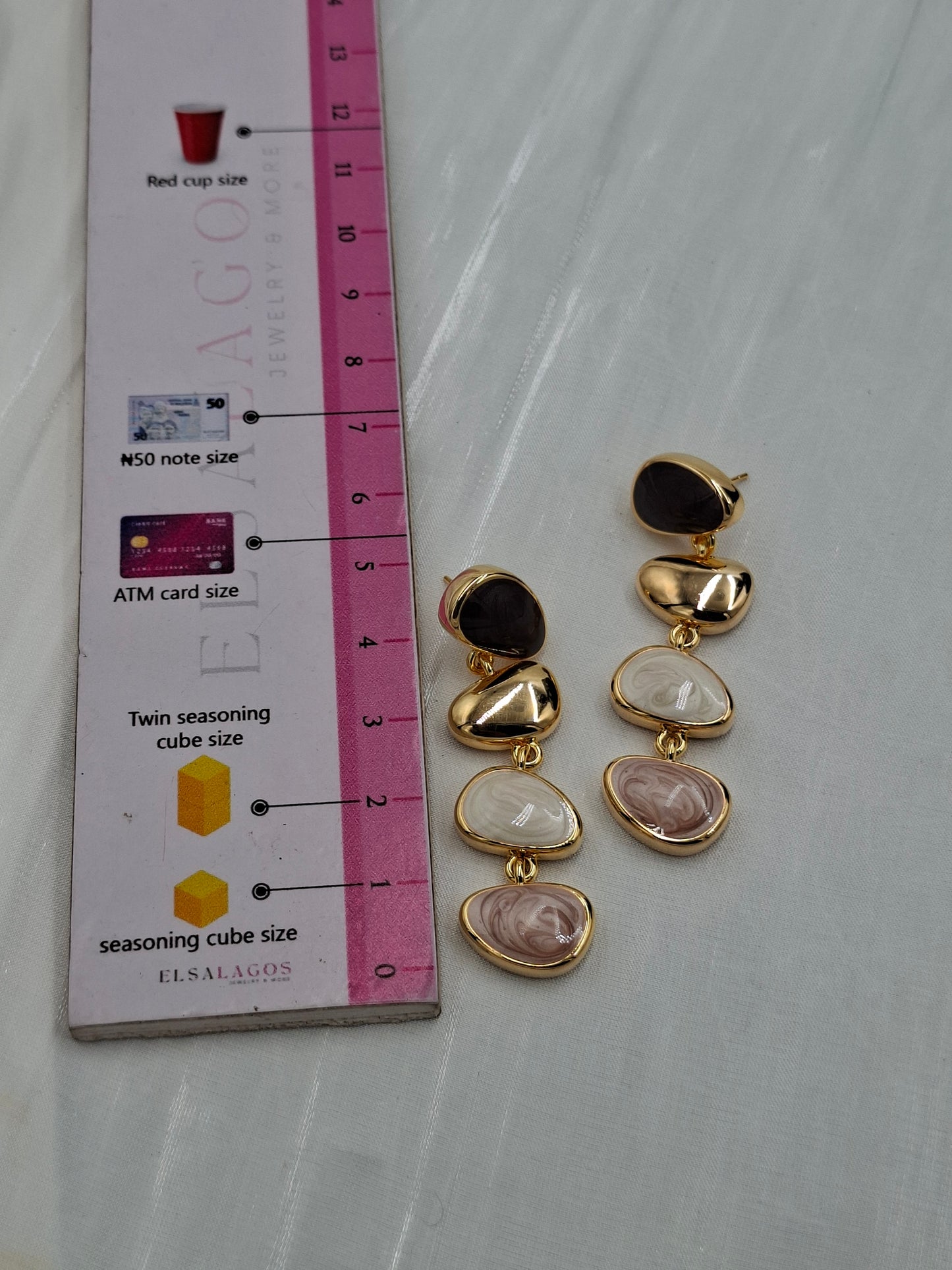 Multicolor Enamel Drop Earrings