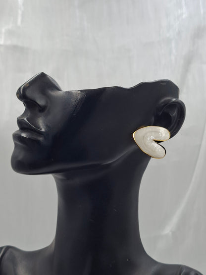White Love Earrings