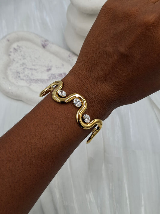 Diamond Wave Bangle