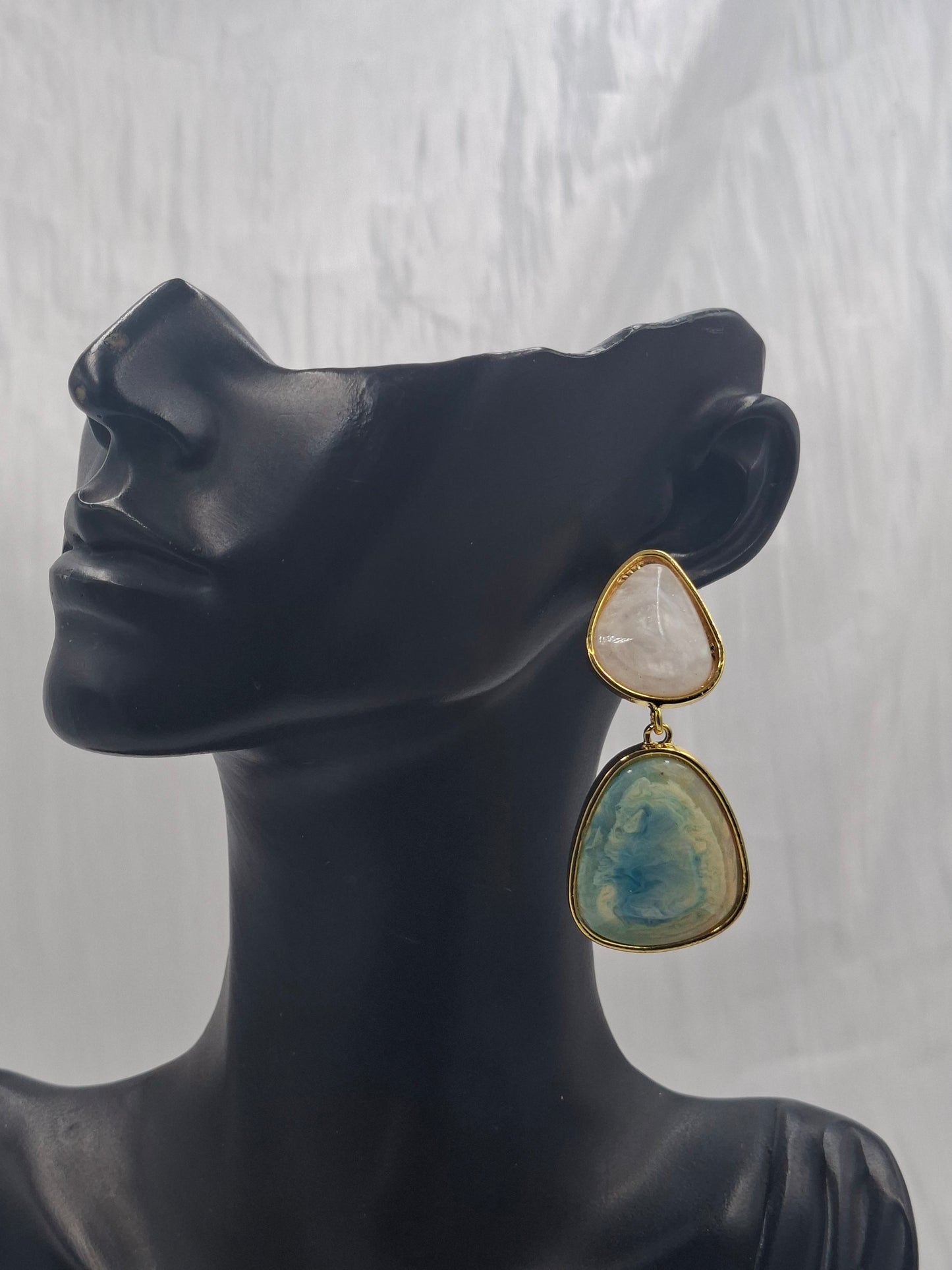 Double Teardrop Statement Earring