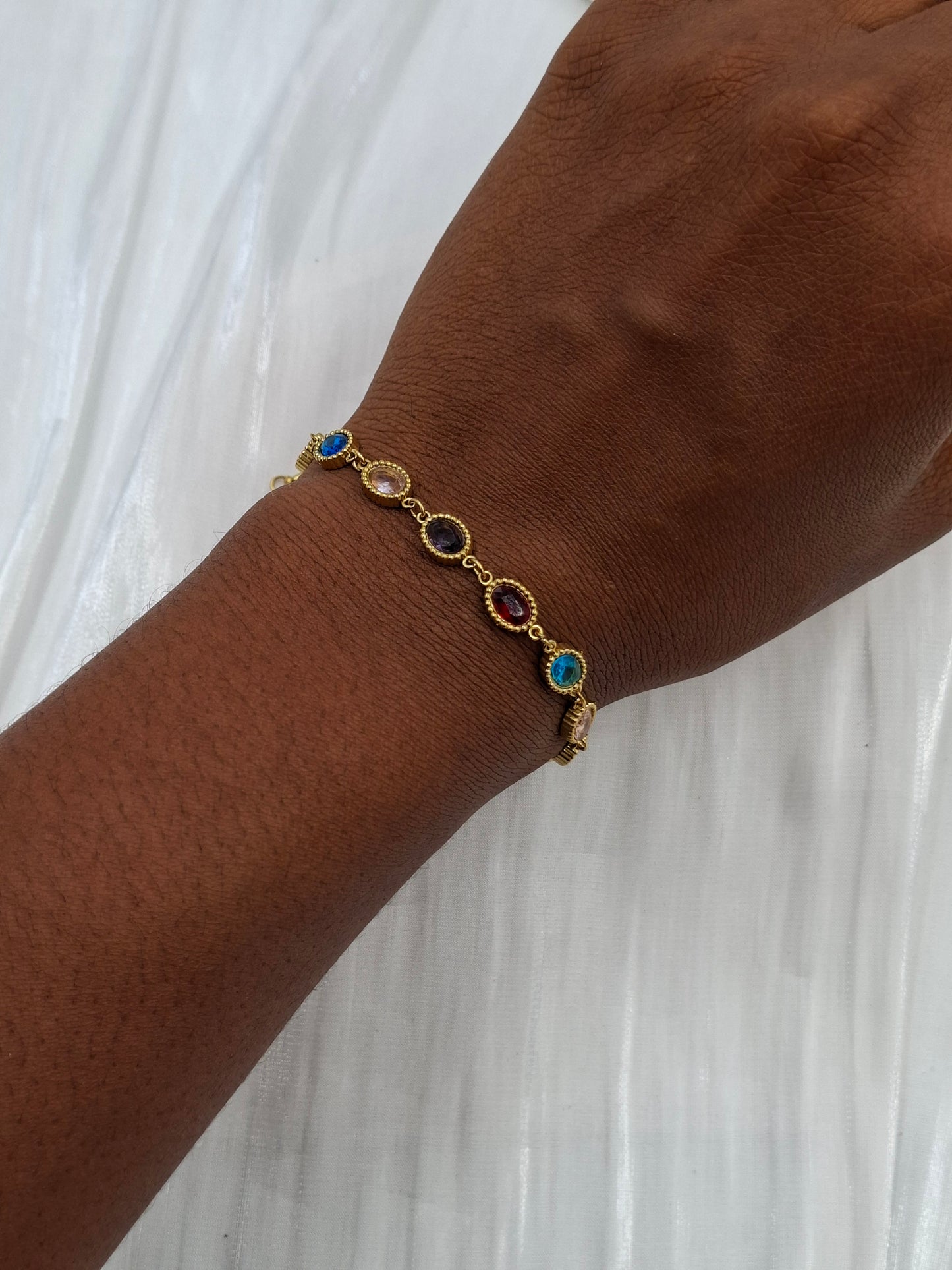 Oval Gemstone Bracelet
