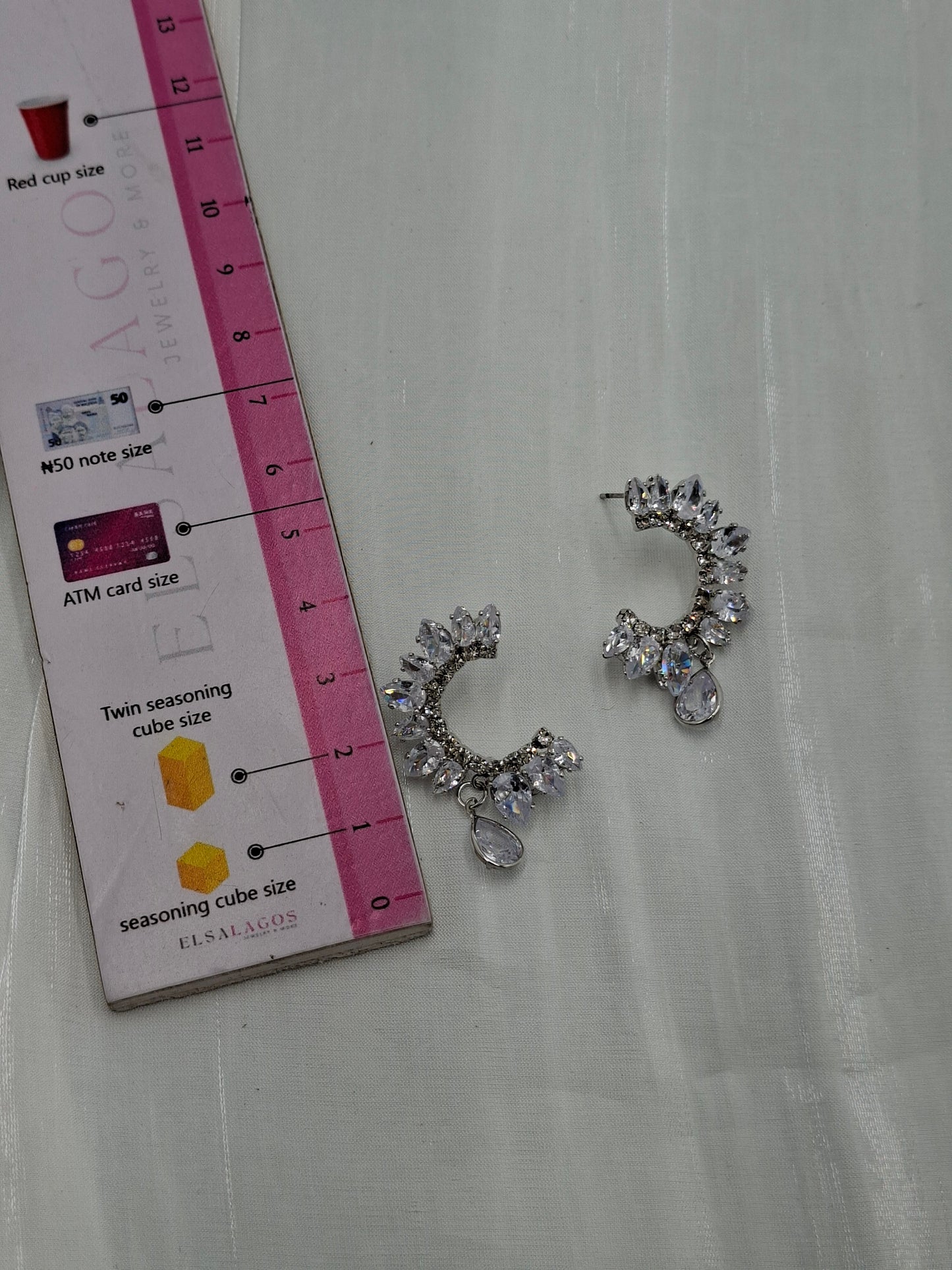 Crescent CZ Earrings