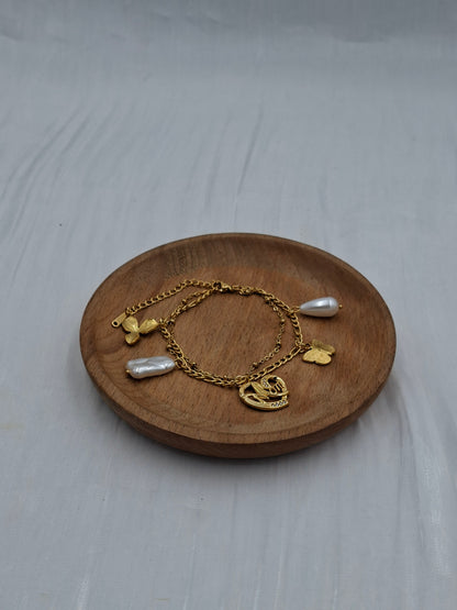 Mom Layered Charm Bracelet