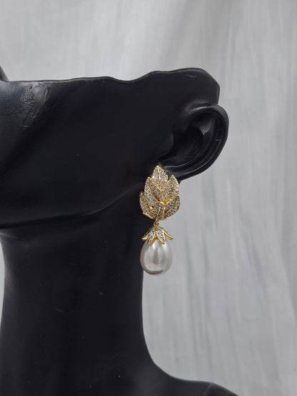 Autumn Pearl Drop Earrings