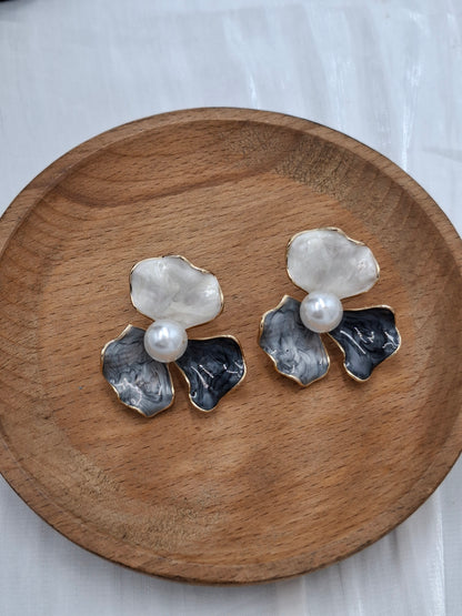 Sapphire Enamel Earrings