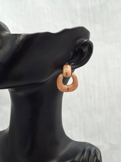 Dainty Peach Earrings