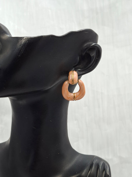 Dainty Peach Earrings
